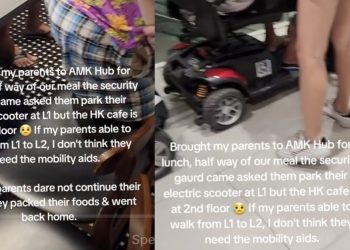 Man asks AMK Hub mall to be understanding towards elderly with PMDs instead of asking them to move it to the first floor